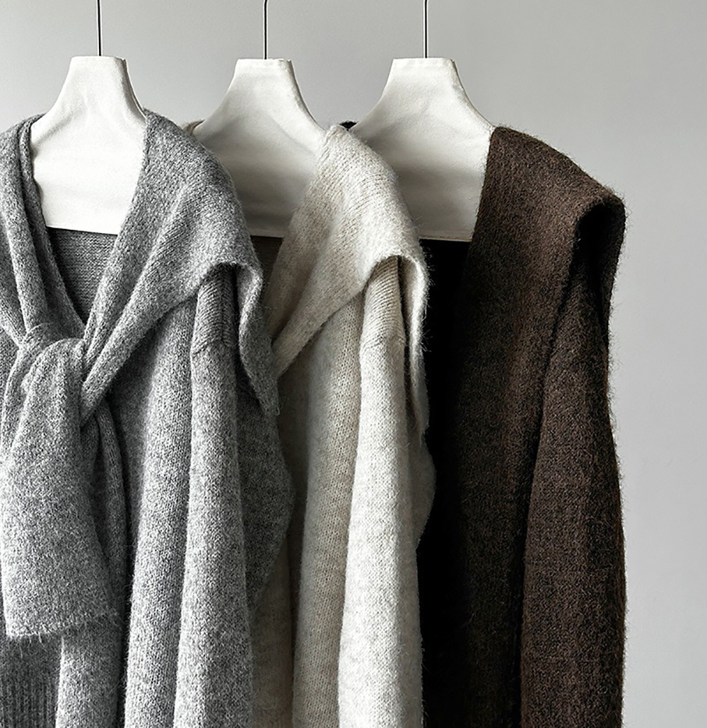 兩件式披肩針織毛衣