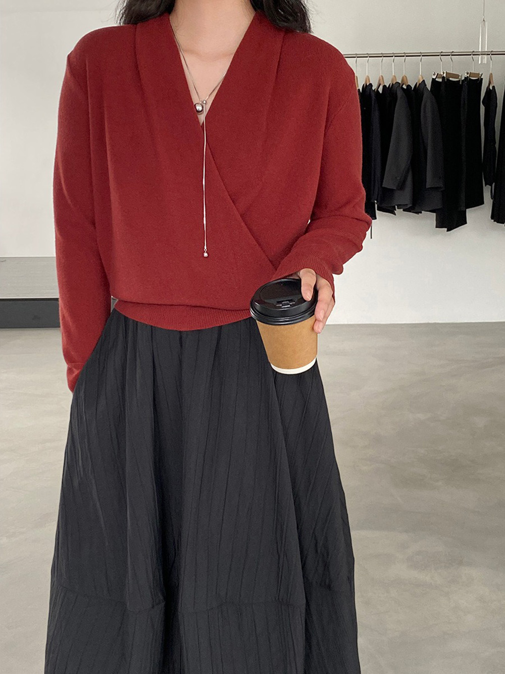 絕美交叉門襟設計上衣