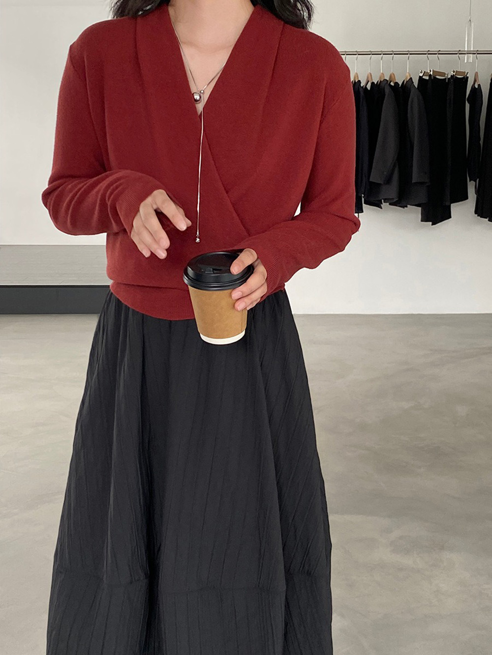 絕美交叉門襟設計上衣