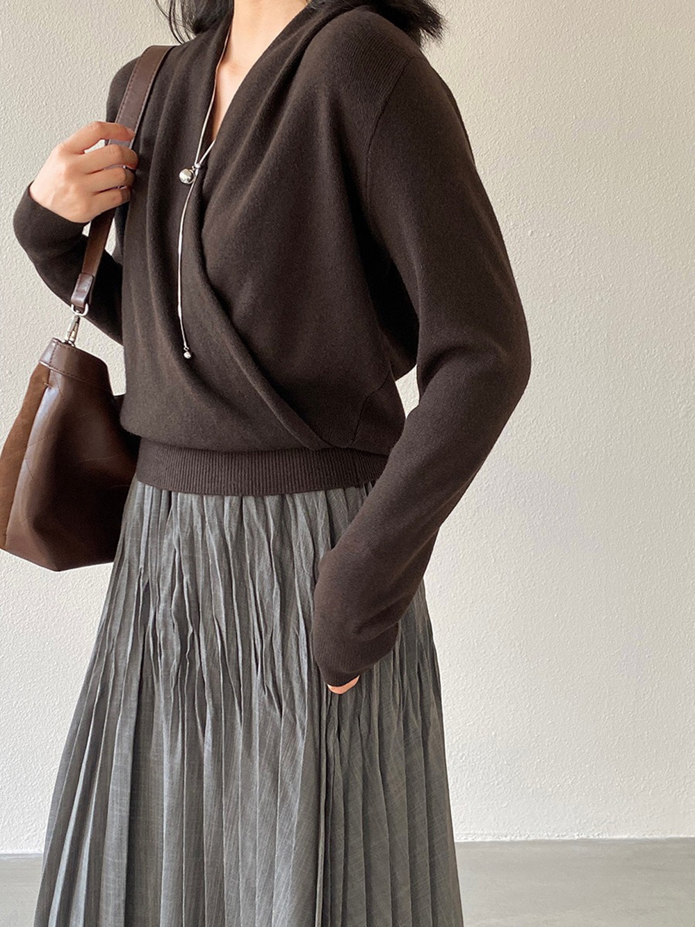 絕美交叉門襟設計上衣