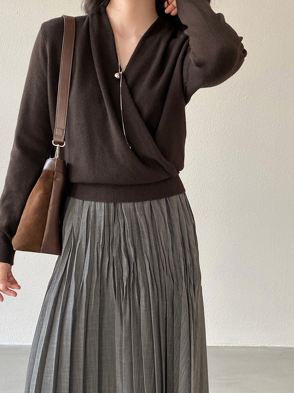 絕美交叉門襟設計上衣