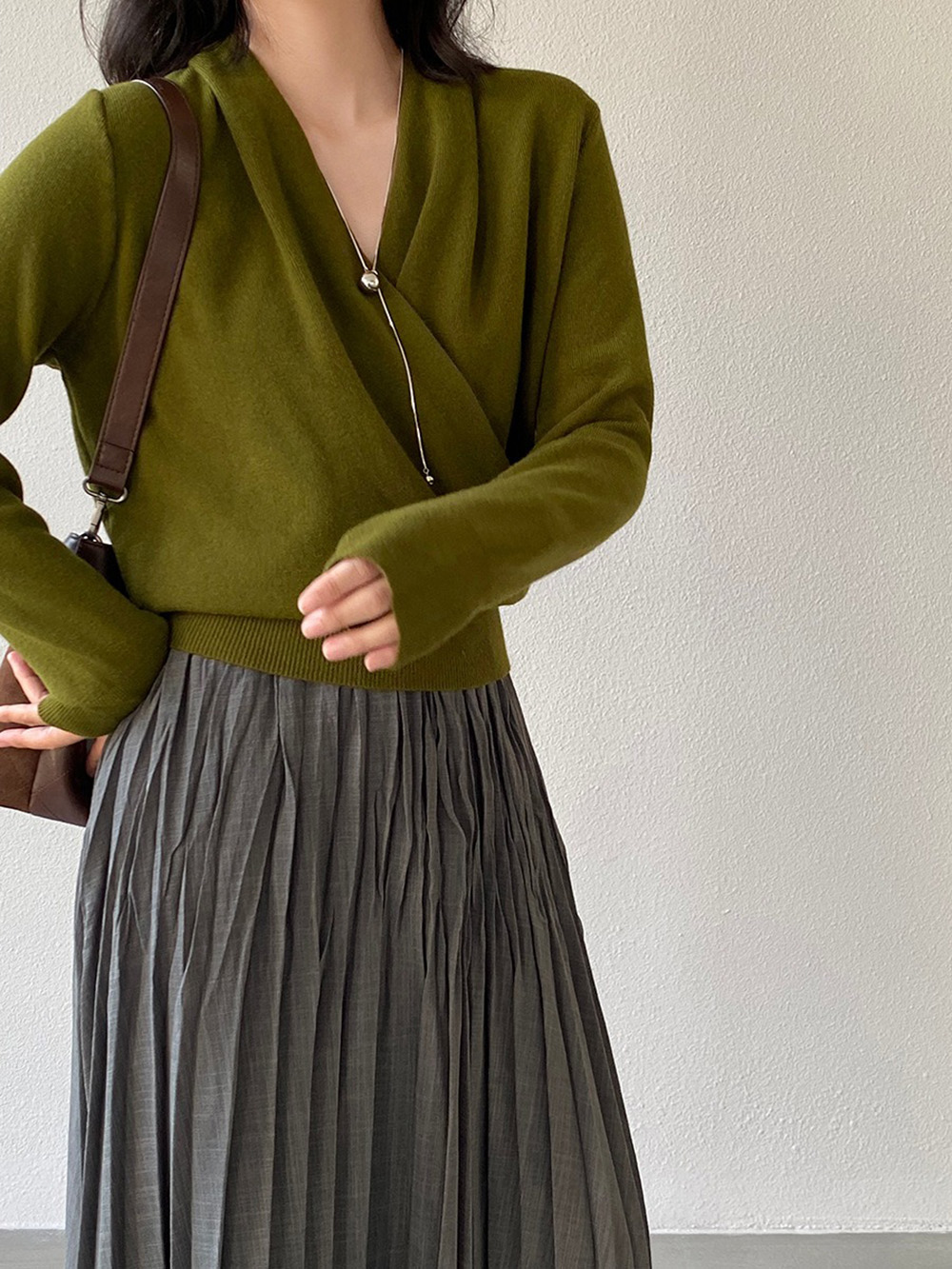 絕美交叉門襟設計上衣