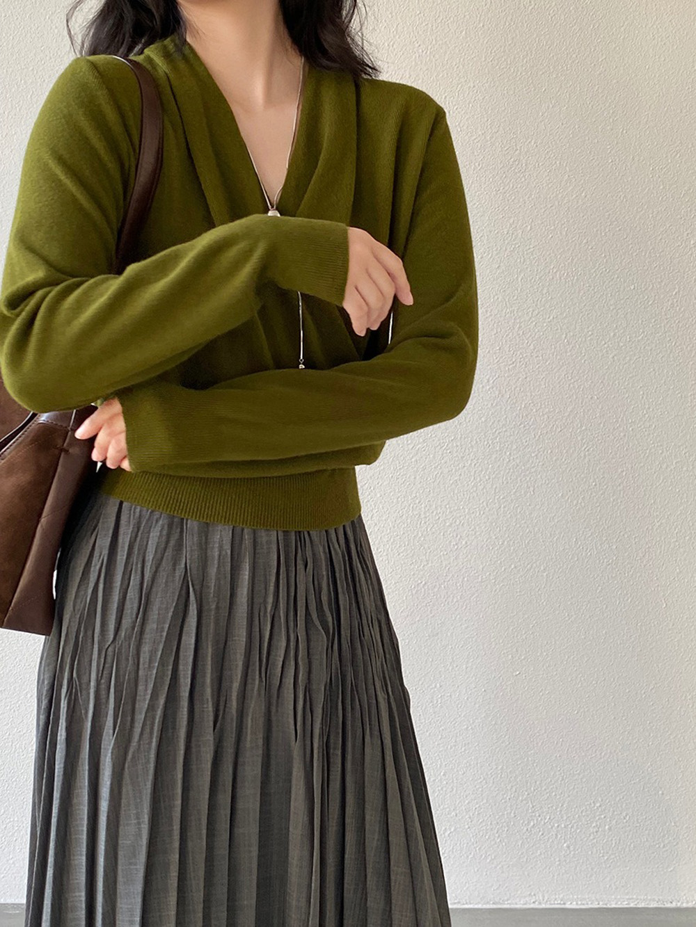 絕美交叉門襟設計上衣