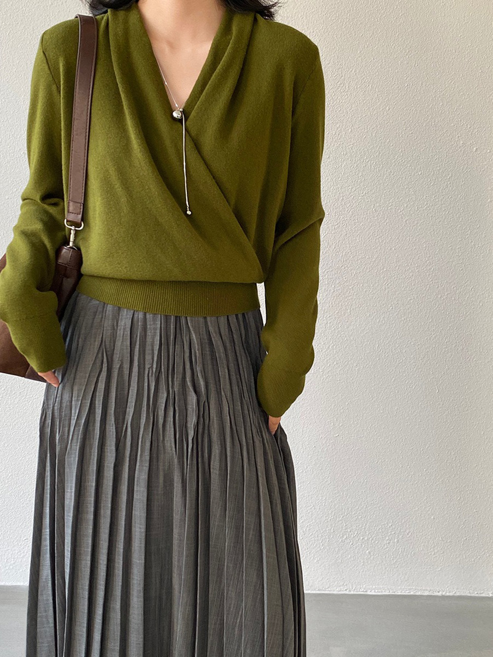 絕美交叉門襟設計上衣