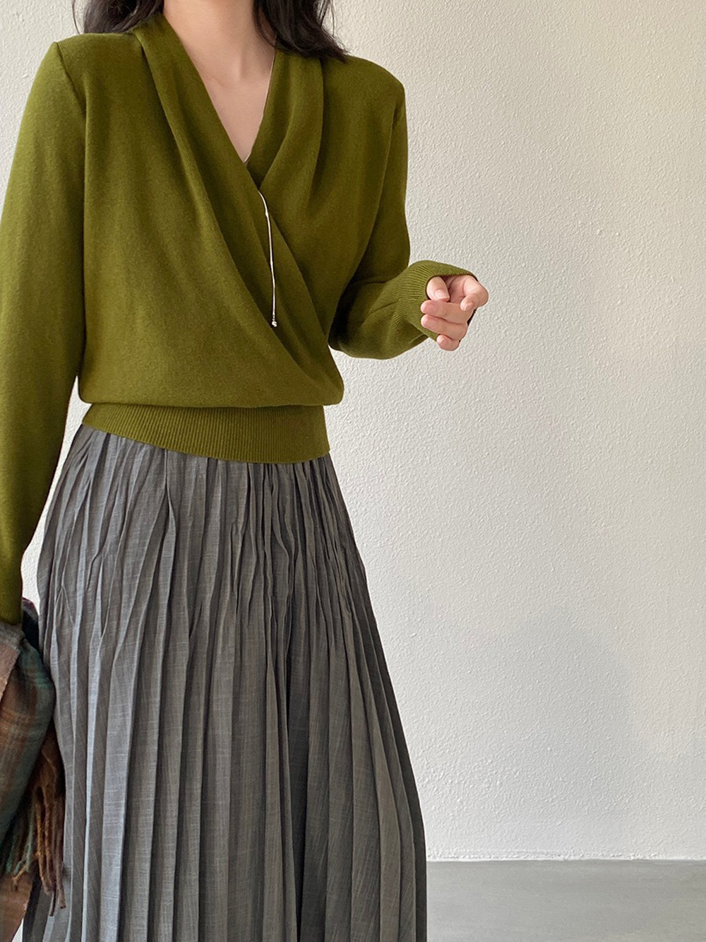 絕美交叉門襟設計上衣