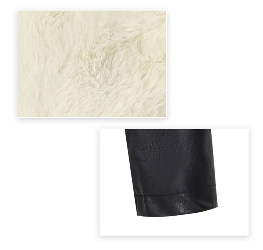 保暖毛領夾克皮外套