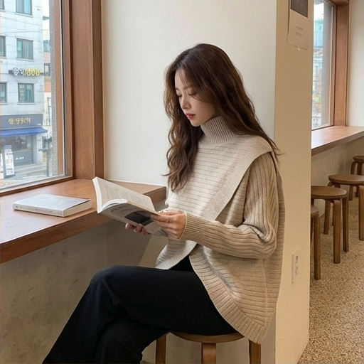 不規則層次交織感毛衣