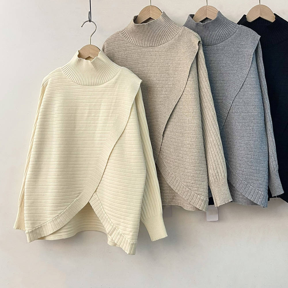 不規則層次交織感毛衣