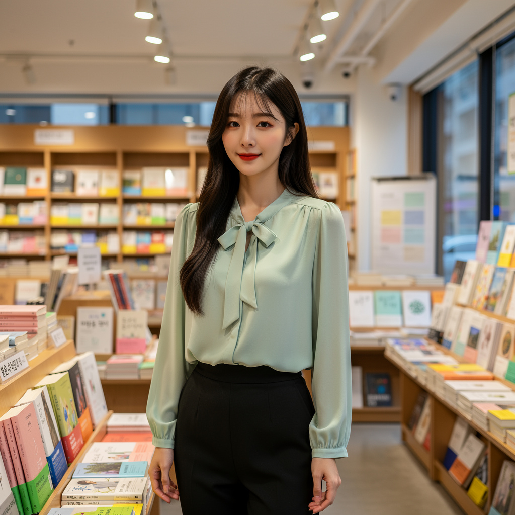 V領蝴蝶結綁帶上衣