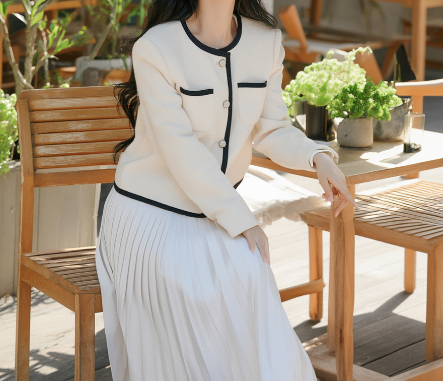 小香風質感織紋外套