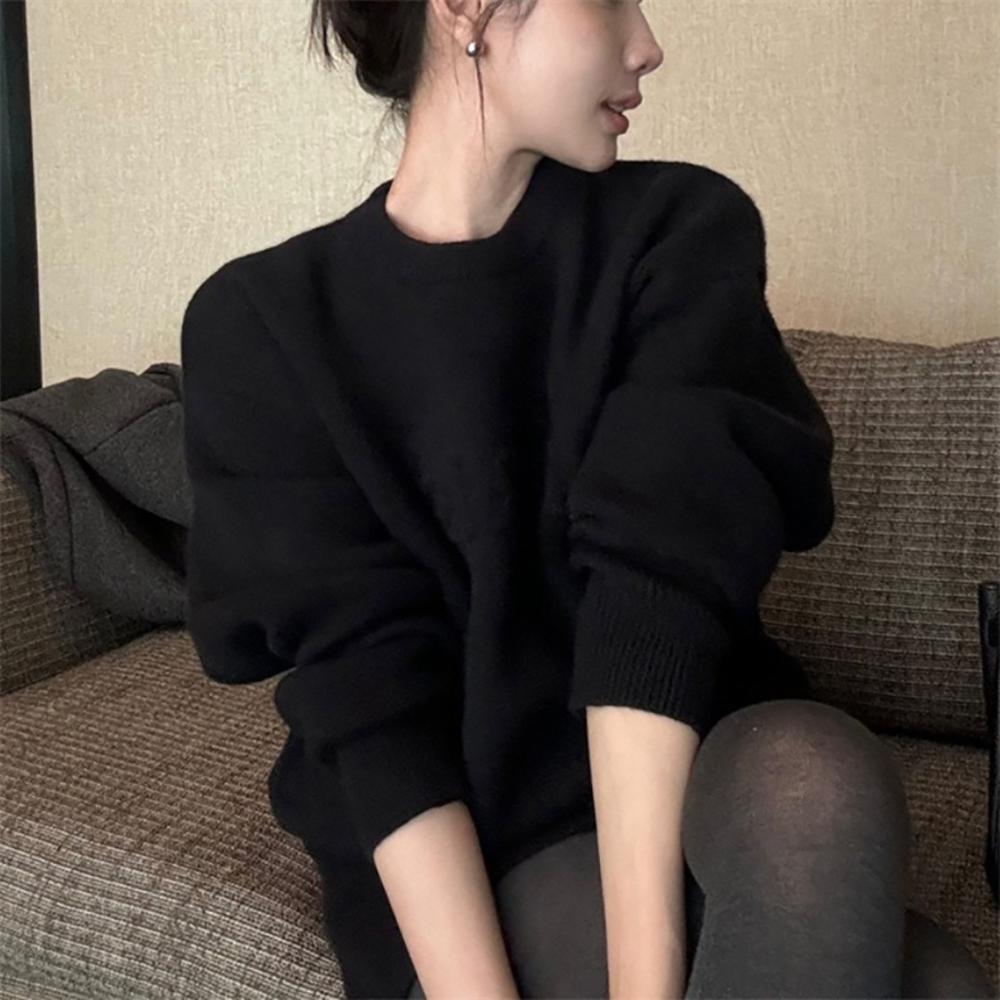 字母壓印針織短裙套裝