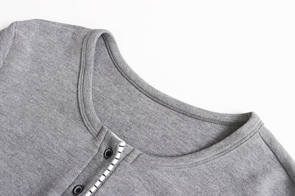 側抓皺條紋拼接上衣