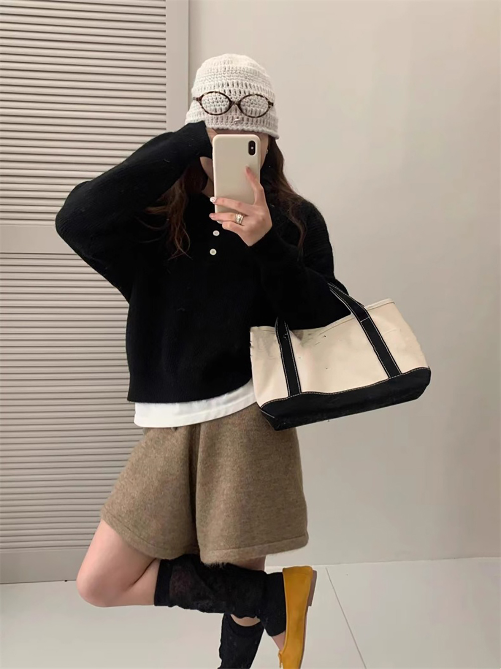 糖果色連帽針織上衣