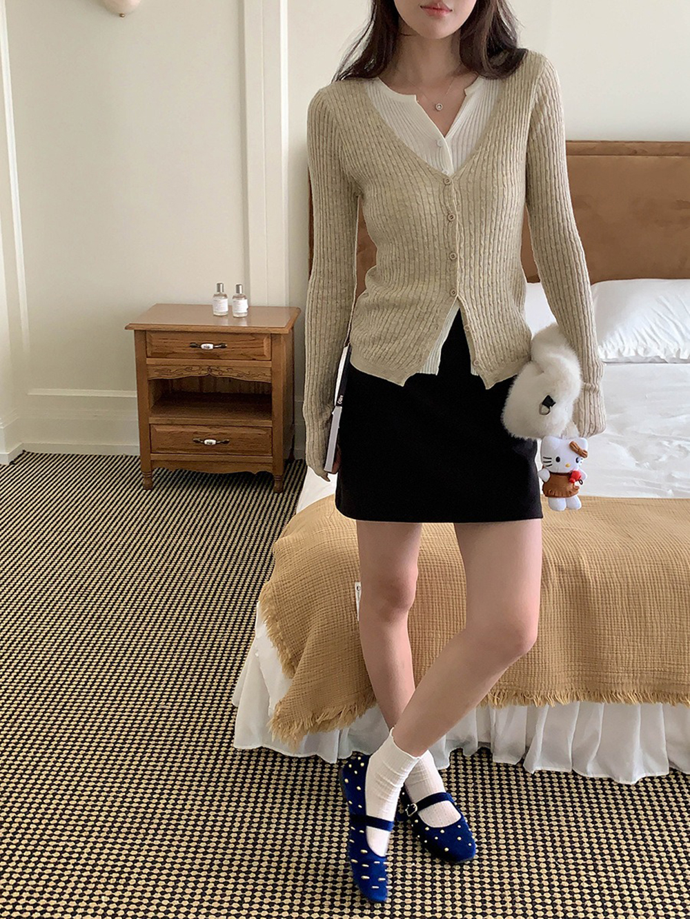 層次感假兩件針織上衣