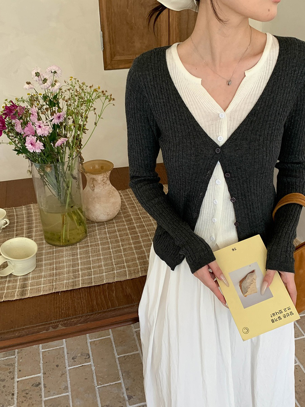 層次感假兩件針織上衣