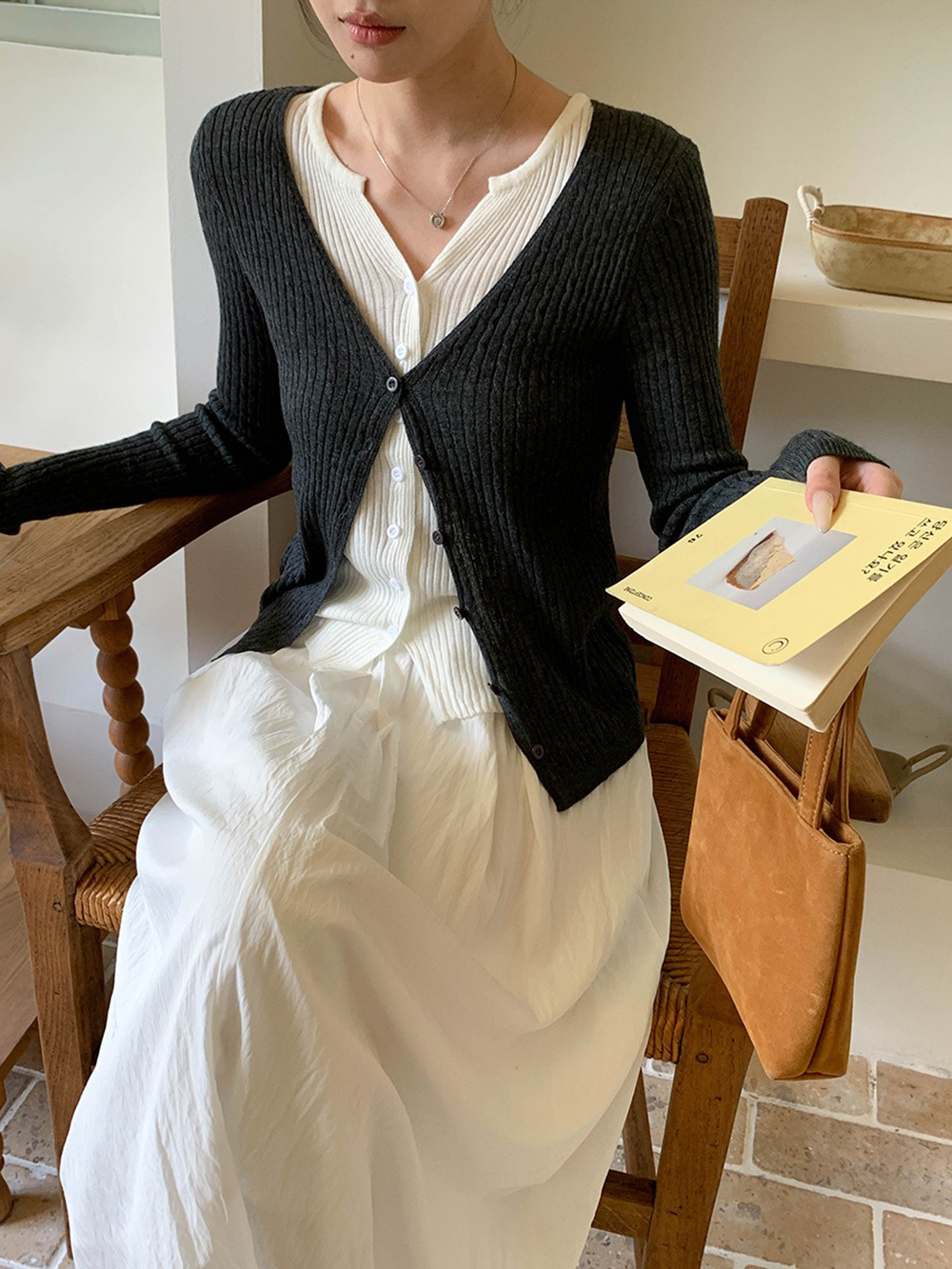 層次感假兩件針織上衣