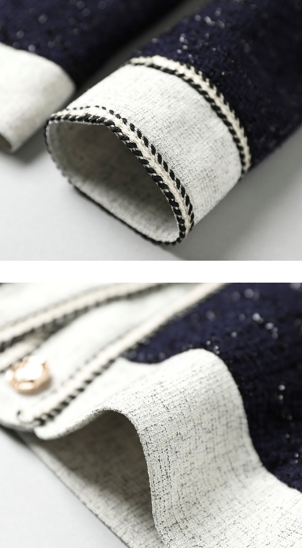 優雅拼色小香風外套,evaviva,8C-RZ7272,優雅拼色小香風外套,領500,999免運