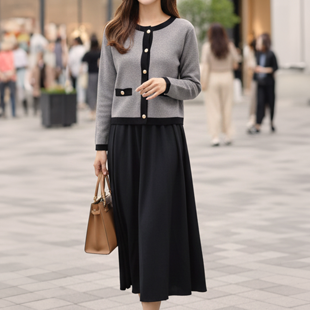 小香外套背心洋裝套裝