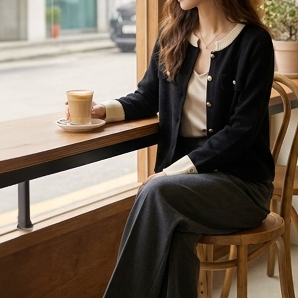 名媛小香風針織外套