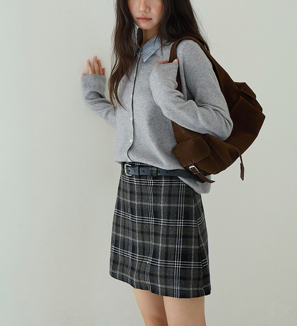 拼接假兩件針織上衣