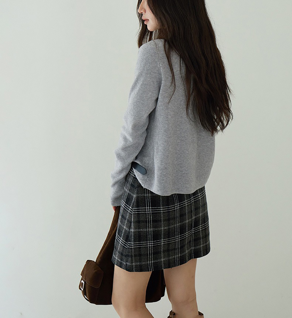 拼接假兩件針織上衣