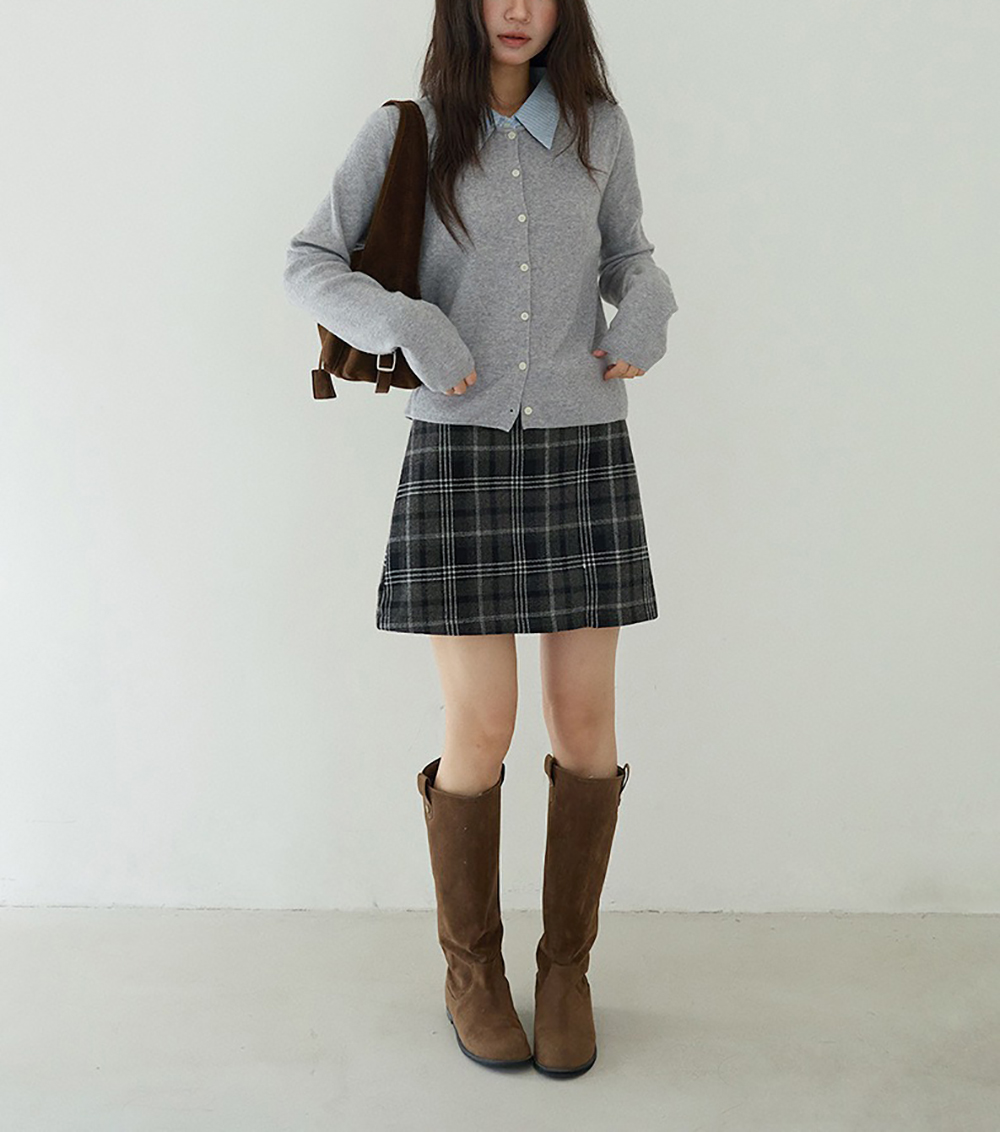 拼接假兩件針織上衣