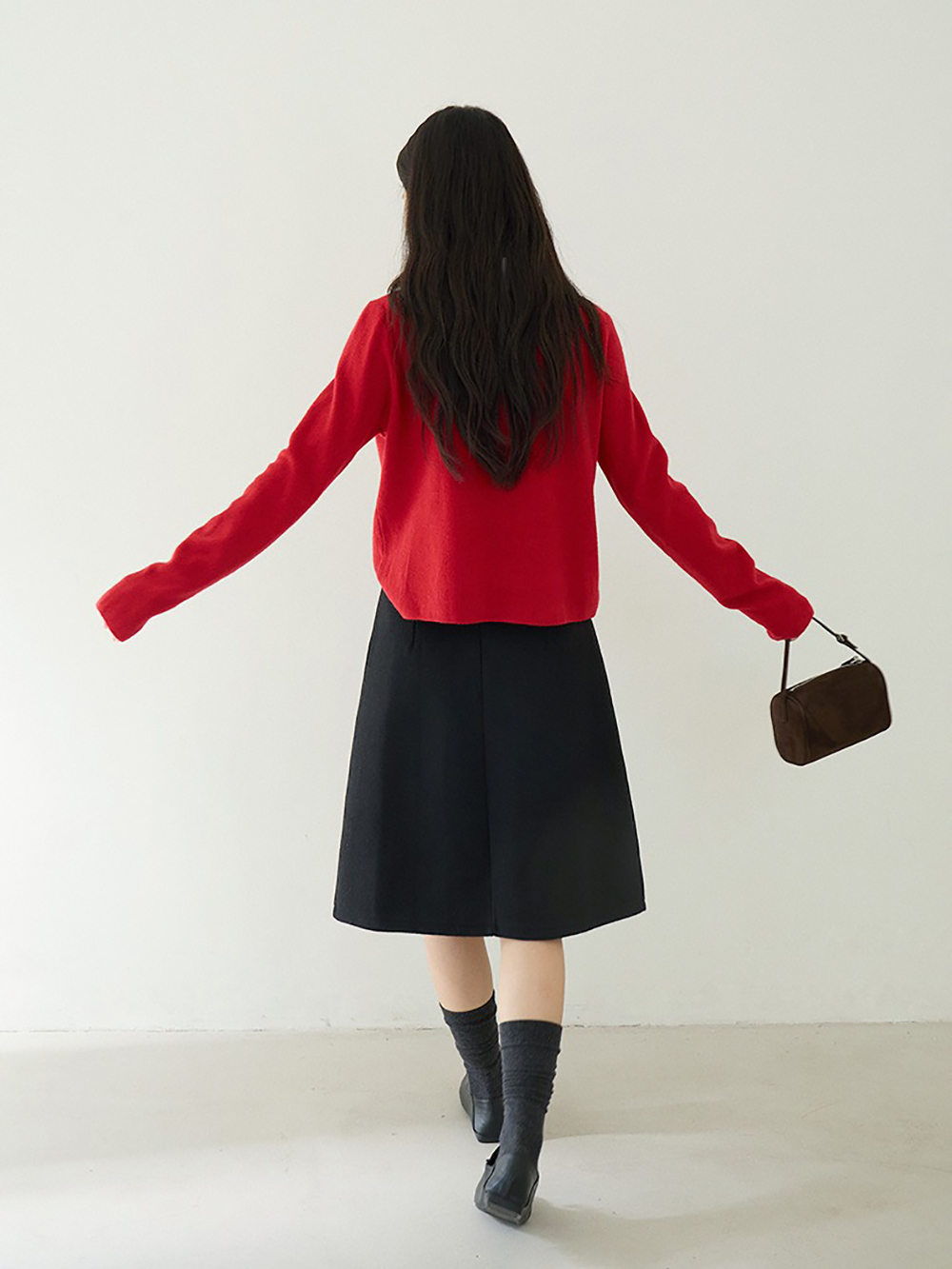 拼接假兩件針織上衣