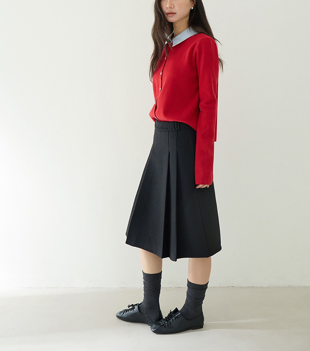 拼接假兩件針織上衣