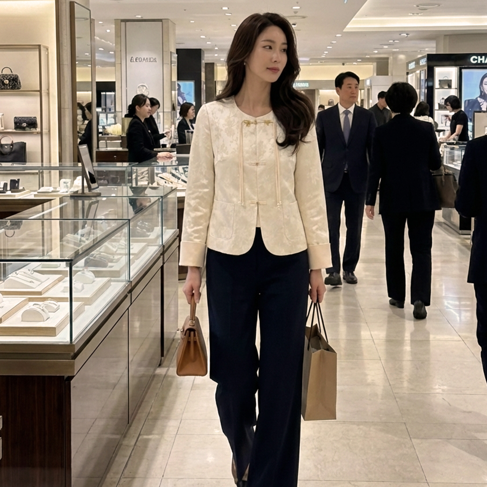 復古緹花浮雕花紋外套