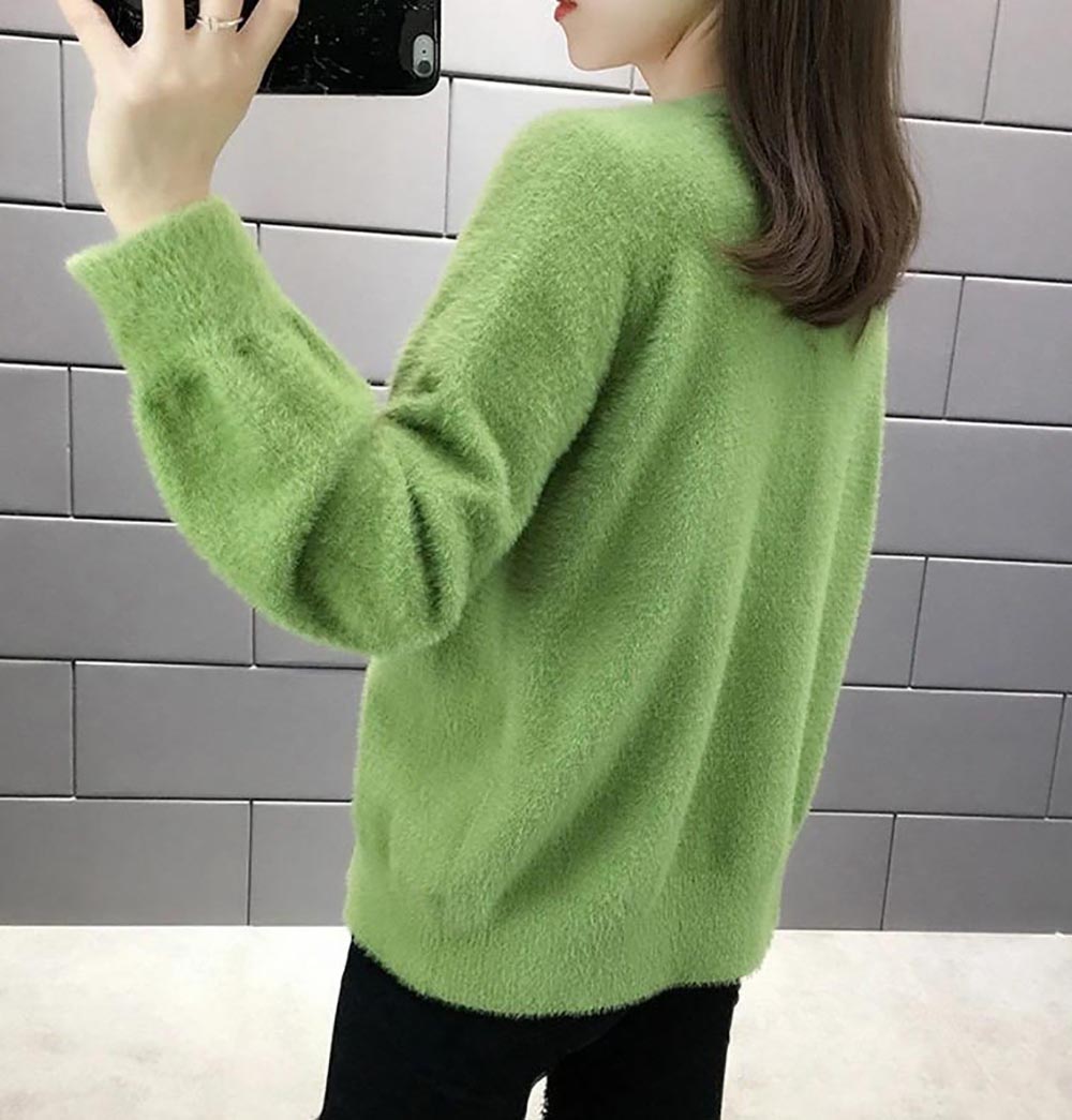 仿水貂絨V領針織外套,evaviva,8C-GB7306,仿水貂絨V領針織外套,領500,999免運