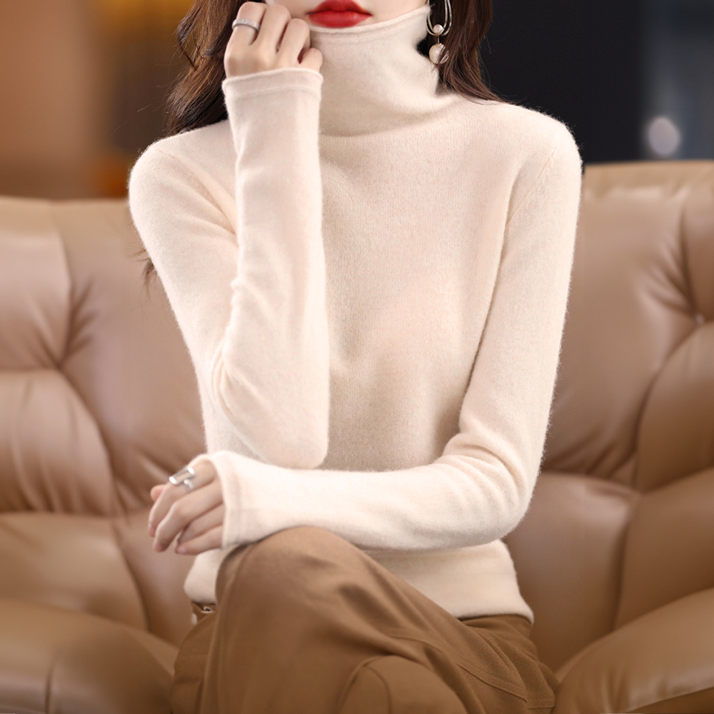 高領針織羊毛打底上衣