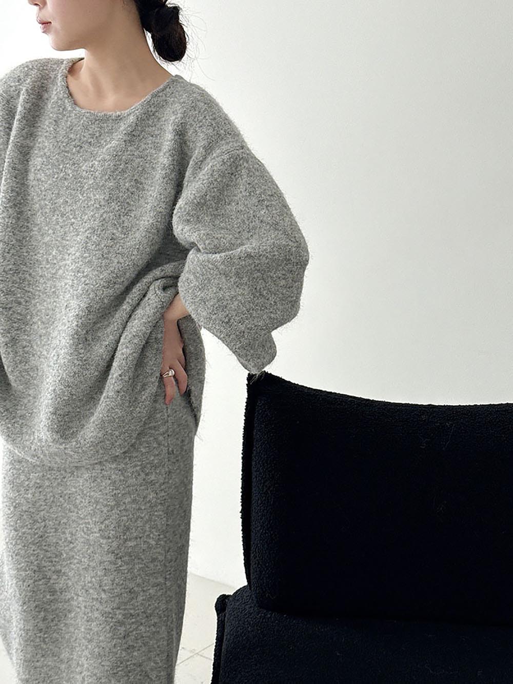 針織背釦毛衣長裙套裝,evaviva,U2-ZE09161,針織背釦毛衣長裙套裝,領500,999免運