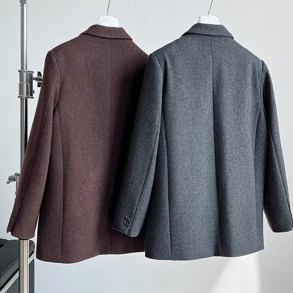 質感寬鬆羊毛西裝外套,evaviva,U2-ZF09162,質感寬鬆羊毛西裝外套,領500,999免運