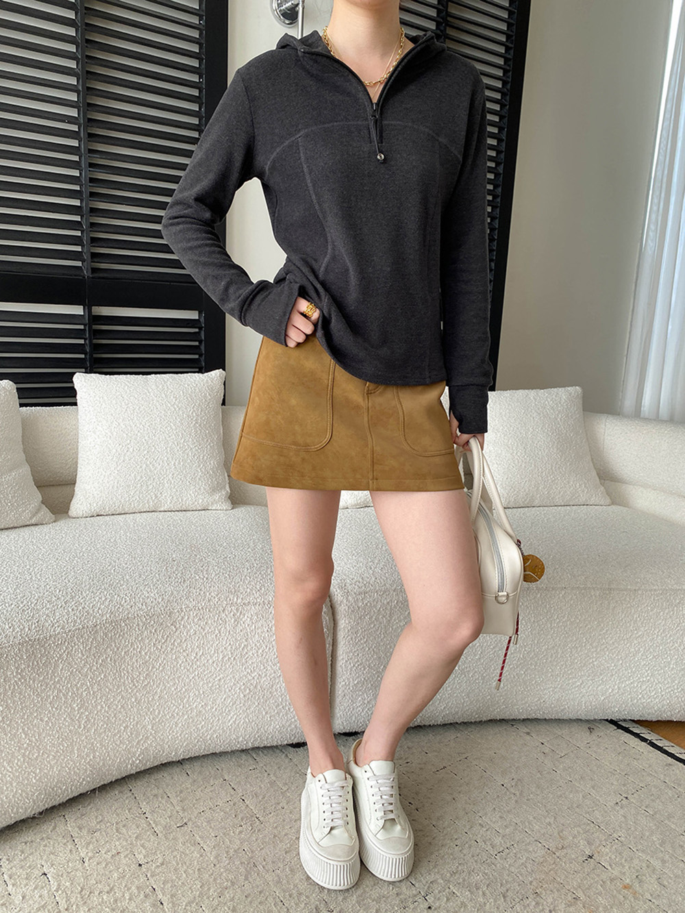 縫線設計感連帽上衣,evaviva,4N-ZA09164,縫線設計感連帽上衣,領500,999免運