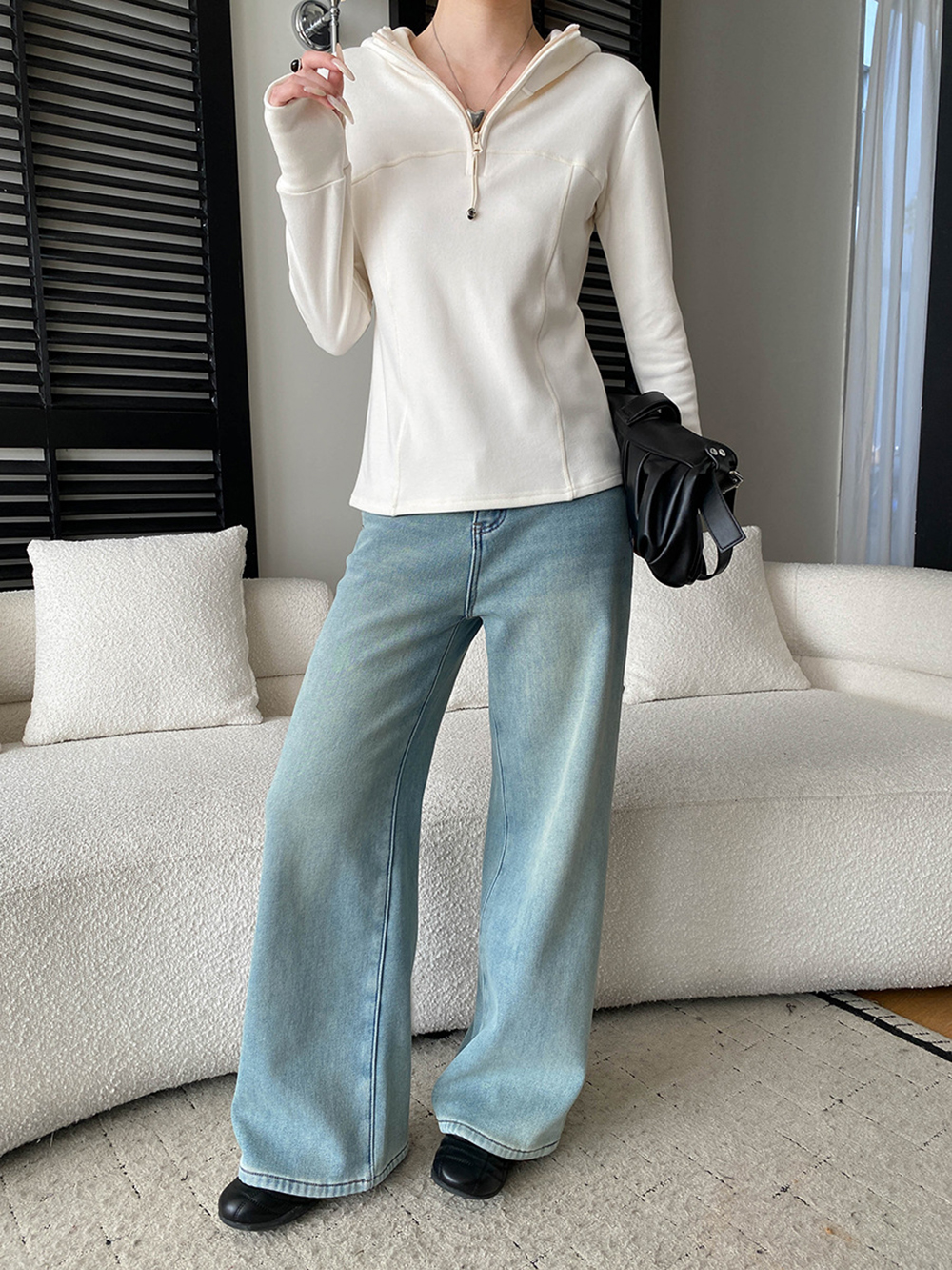 縫線設計感連帽上衣,evaviva,4N-ZA09164,縫線設計感連帽上衣,領500,999免運