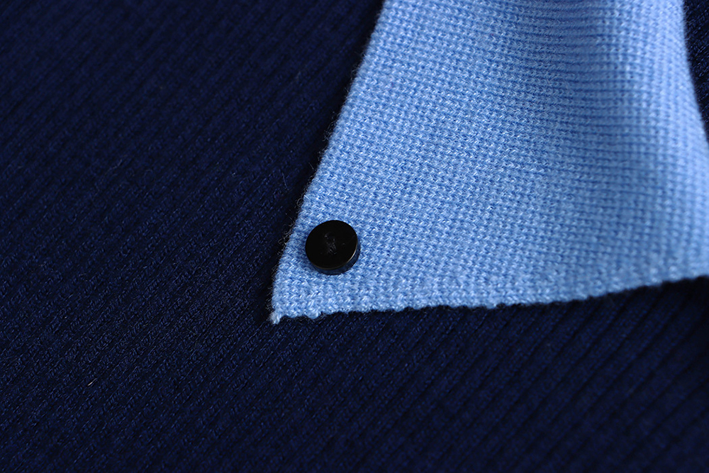 撞色假兩件針織上衣,evaviva,8C-GG7329,撞色假兩件針織上衣,領500,999免運