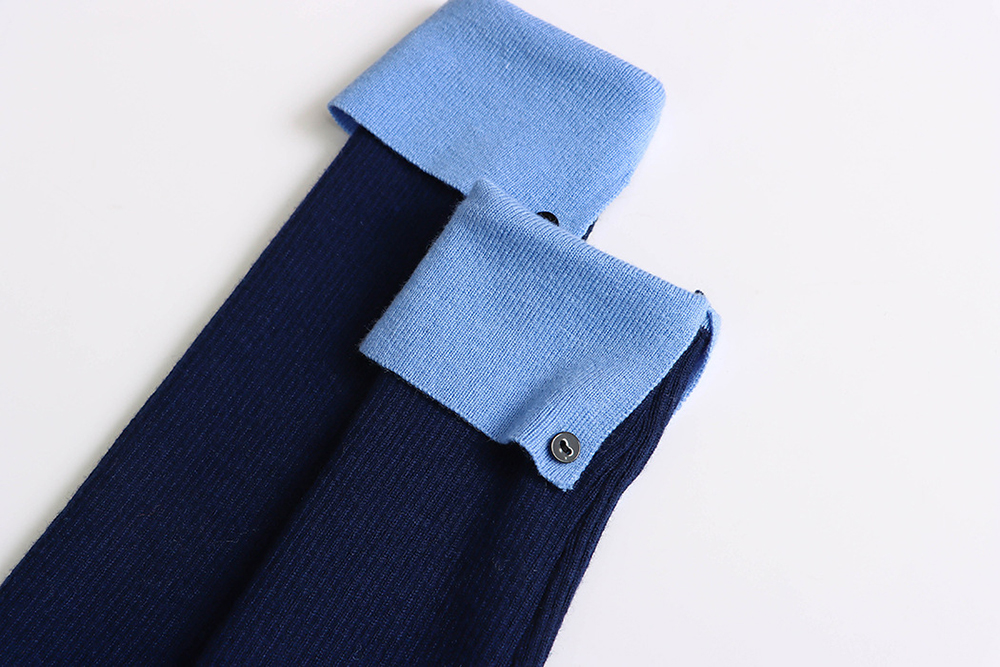 撞色假兩件針織上衣,evaviva,8C-GG7329,撞色假兩件針織上衣,領500,999免運