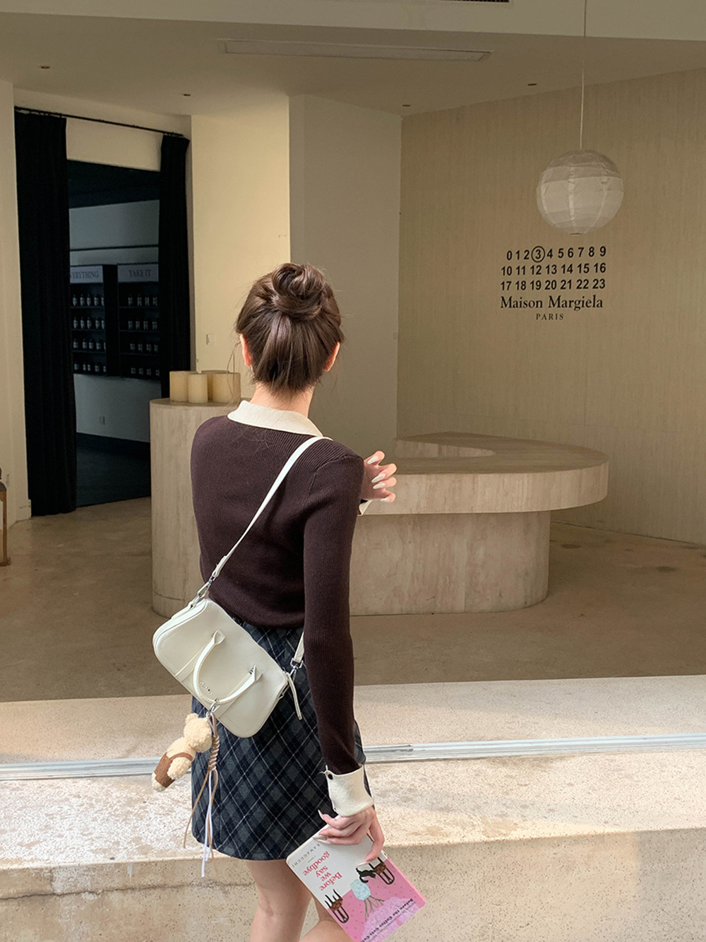 撞色假兩件針織上衣,evaviva,8C-GG7329,撞色假兩件針織上衣,領500,999免運