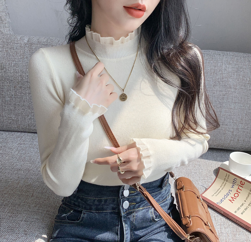 蕾絲花邊針織內搭上衣,evaviva,8C-GN7326,蕾絲花邊針織內搭上衣,領500,999免運