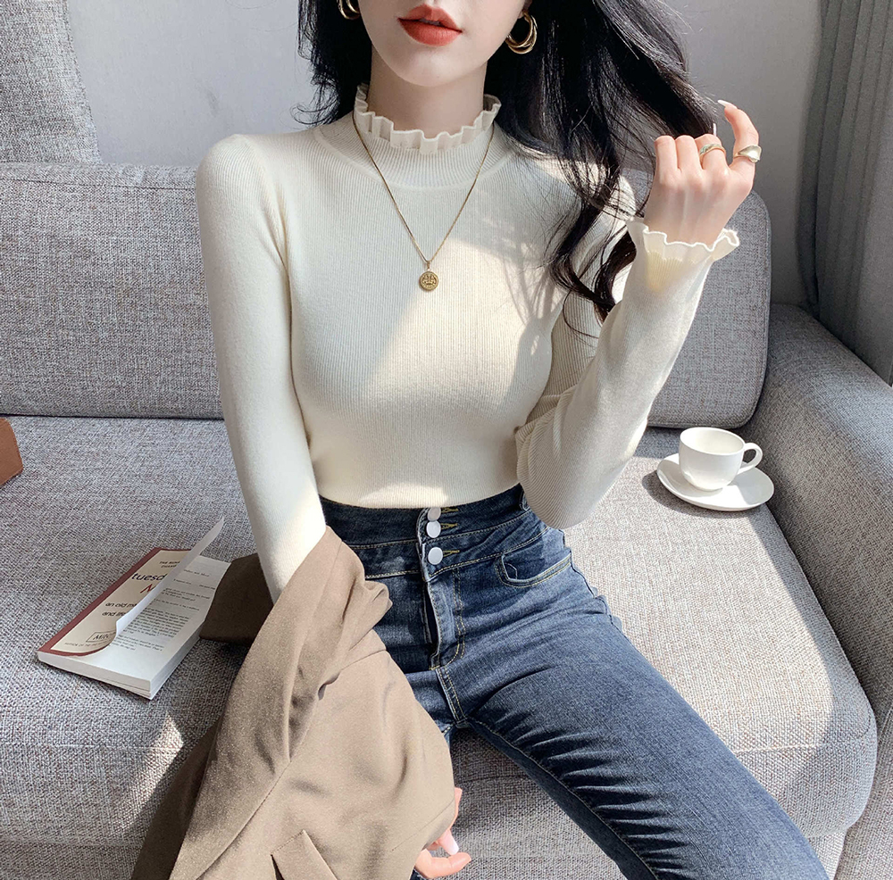 蕾絲花邊針織內搭上衣,evaviva,8C-GN7326,蕾絲花邊針織內搭上衣,領500,999免運