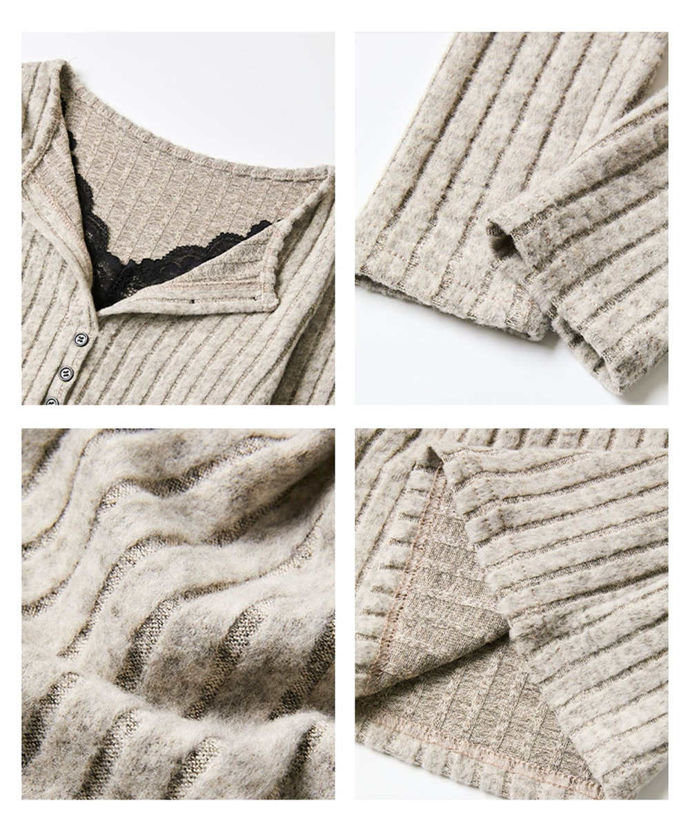 坑條V領蕾絲拼接上衣,evaviva,8C-GR7328,坑條V領蕾絲拼接上衣,領500,999免運