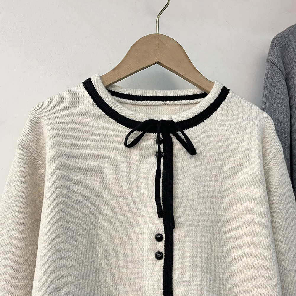 蝴蝶結飾邊針織外套,evaviva,99-AL7275,蝴蝶結飾邊針織外套,周新品優惠,NEWARRIVAL