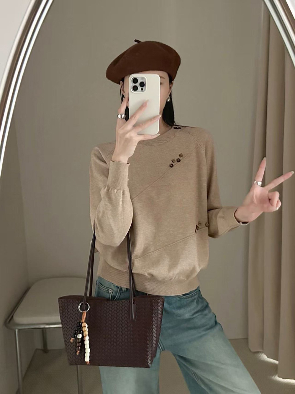 斜紋造型鈕釦針織上衣,evaviva,99-AL7278,斜紋造型鈕釦針織上衣,周新品優惠,NEWARRIVAL