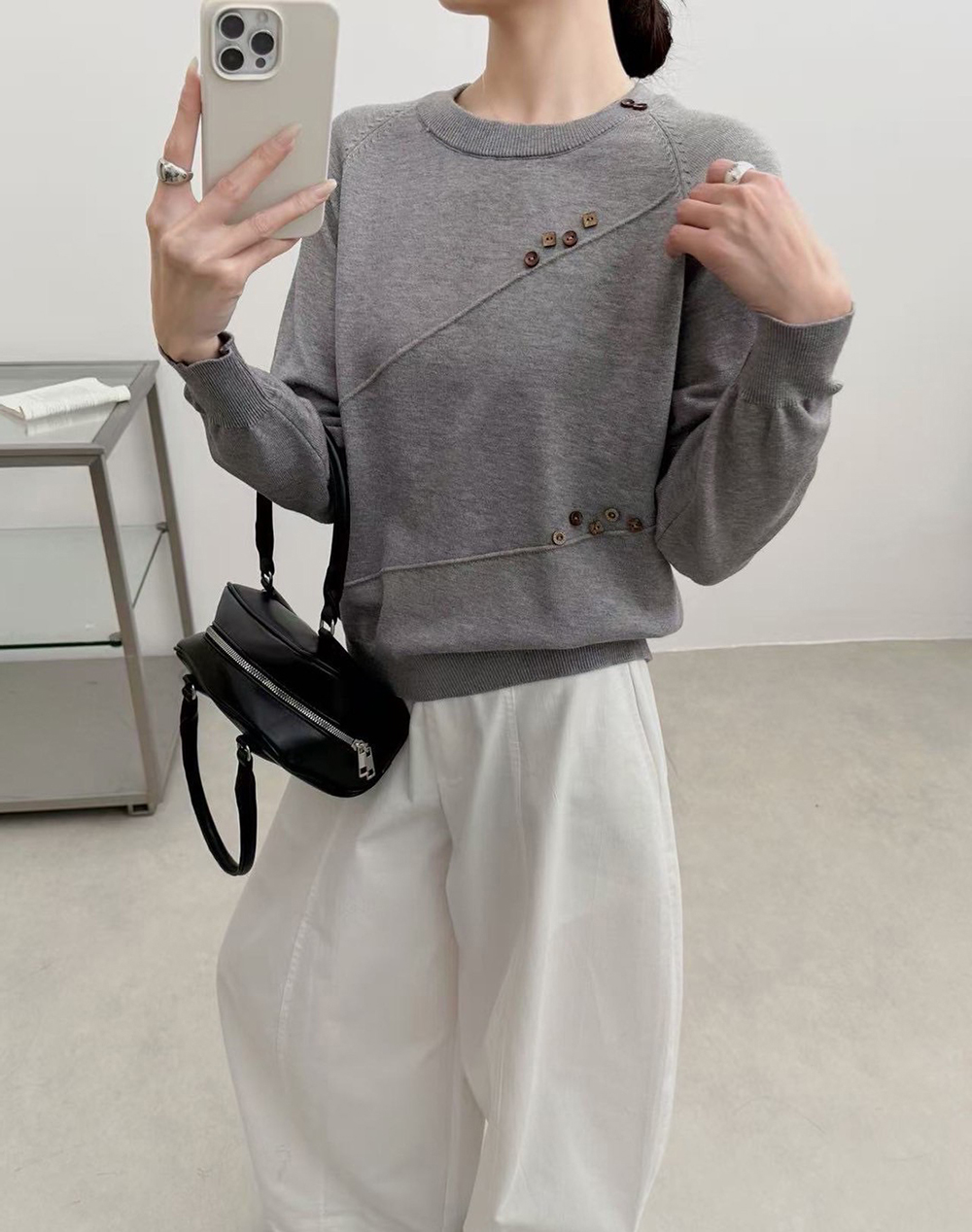 斜紋造型鈕釦針織上衣,evaviva,99-AL7278,斜紋造型鈕釦針織上衣,周新品優惠,NEWARRIVAL