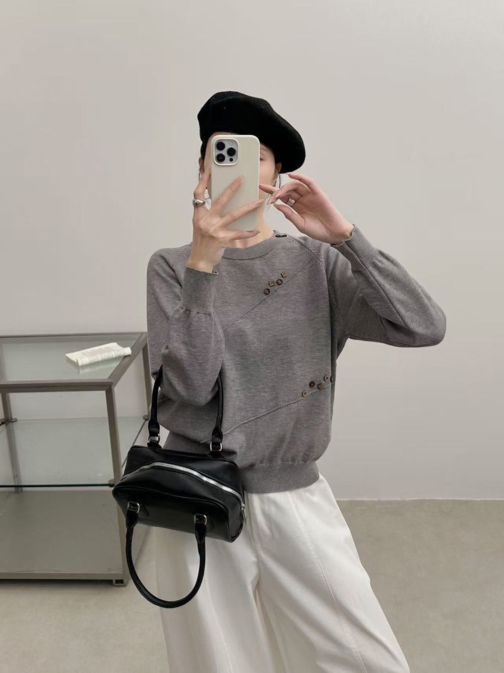 斜紋造型鈕釦針織上衣,evaviva,99-AL7278,斜紋造型鈕釦針織上衣,周新品優惠,NEWARRIVAL