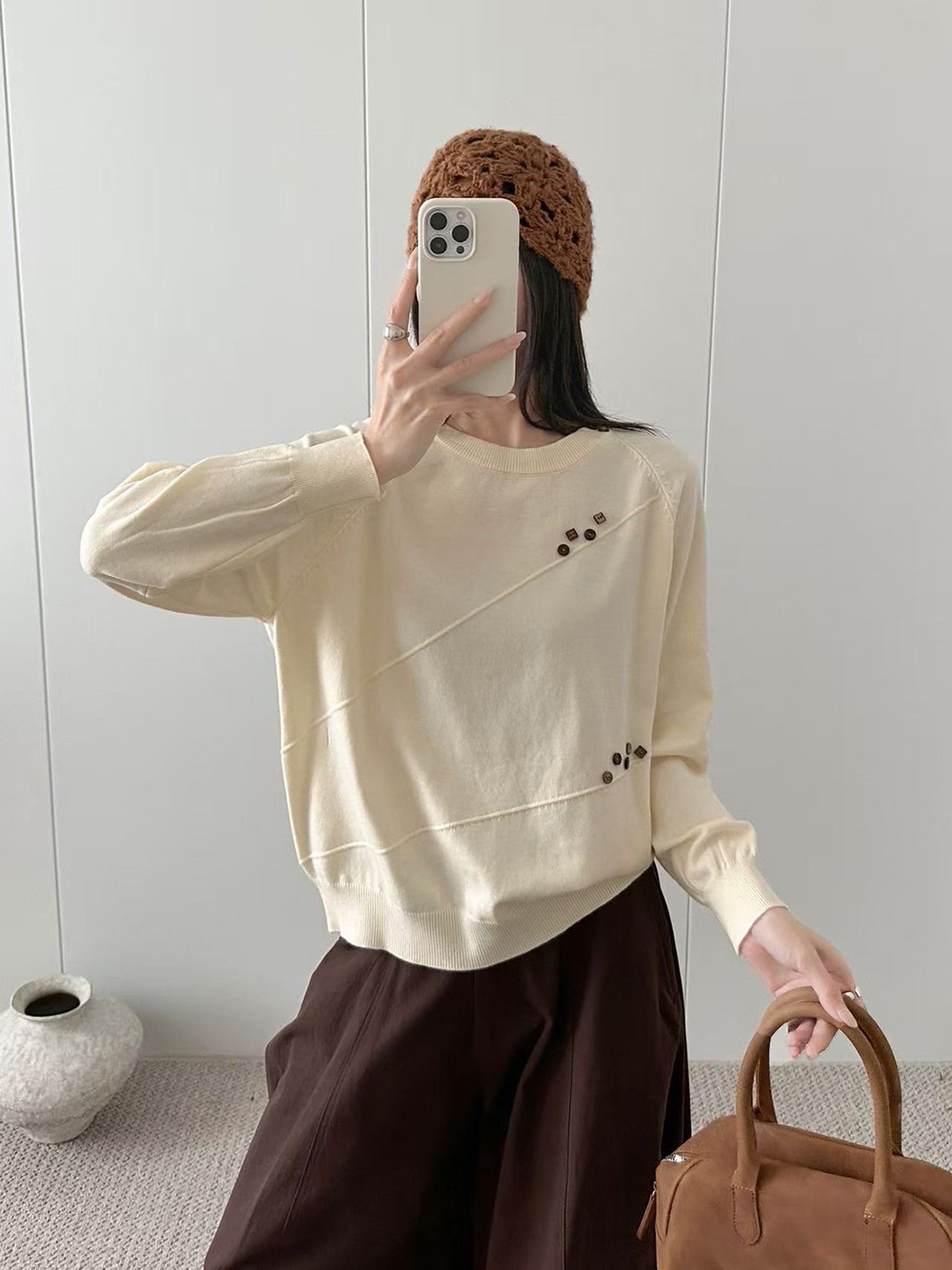 斜紋造型鈕釦針織上衣,evaviva,99-AL7278,斜紋造型鈕釦針織上衣,周新品優惠,NEWARRIVAL