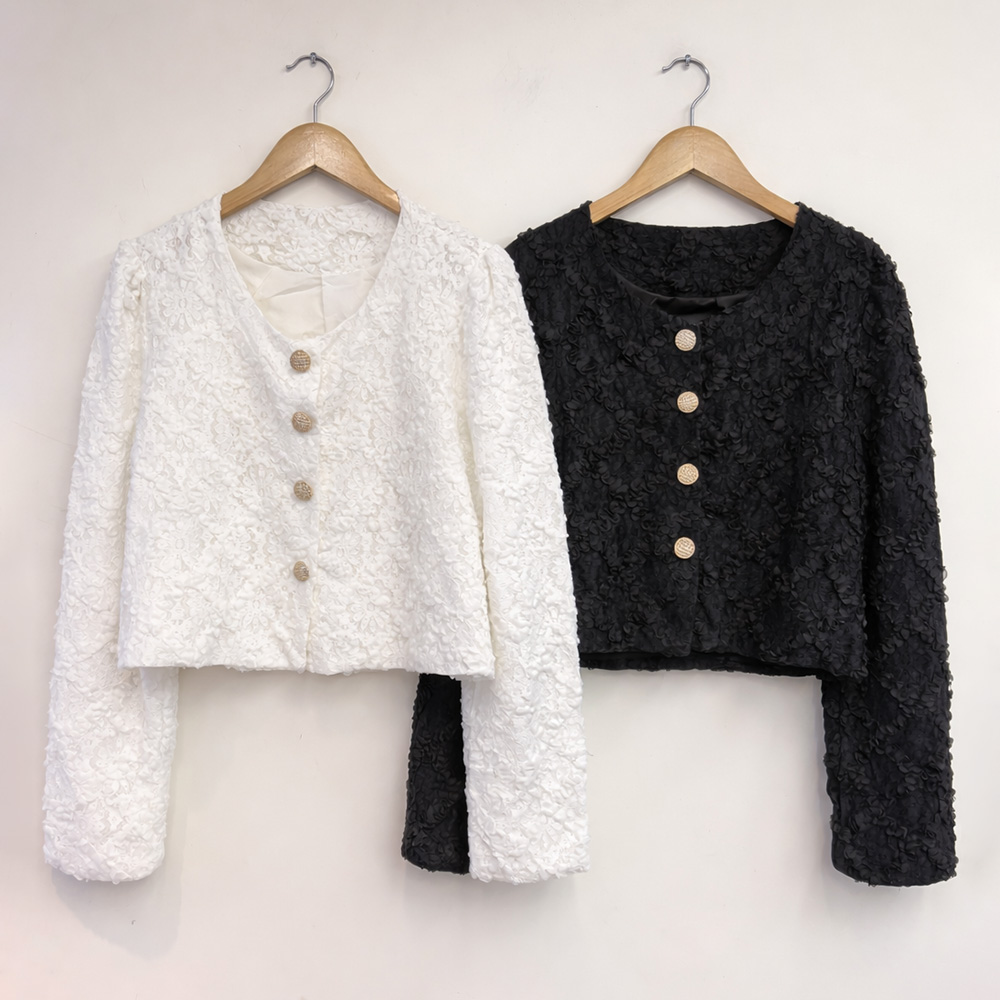 立體壓花蕾絲圓領外套,evaviva,99-AV7314,立體壓花蕾絲圓領外套,周新品優惠,NEWARRIVAL