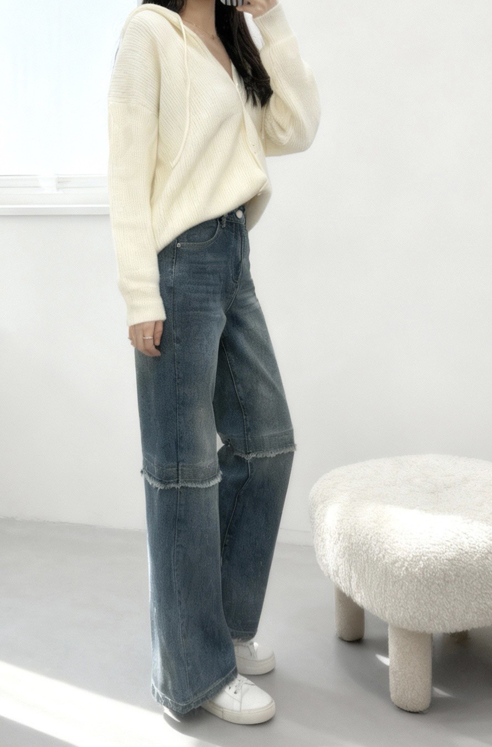 抽鬚設計感直筒牛仔褲,evaviva,99-BF7316,抽鬚設計感直筒牛仔褲,周新品優惠,NEWARRIVAL