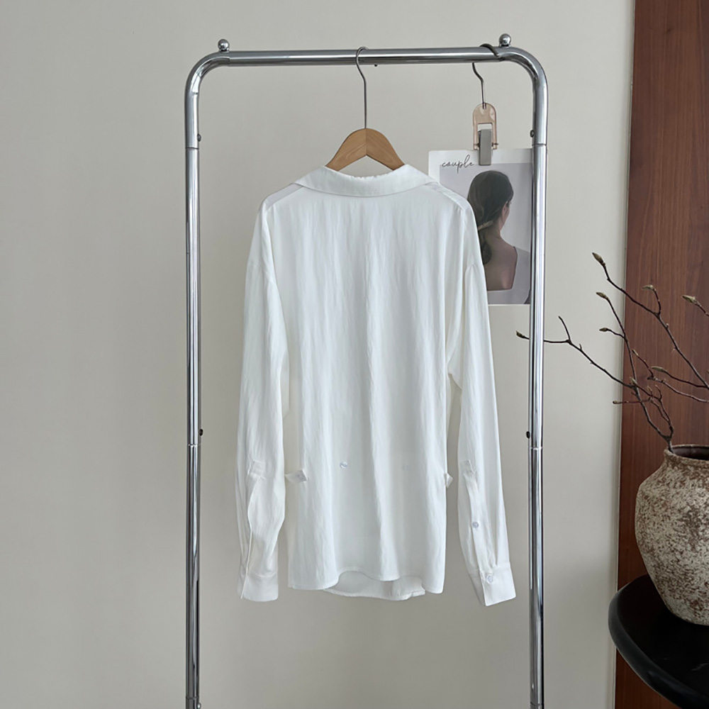 別緻設計感扭結襯衫,evaviva,8C-UR7382,別緻設計感扭結襯衫,領500,999免運