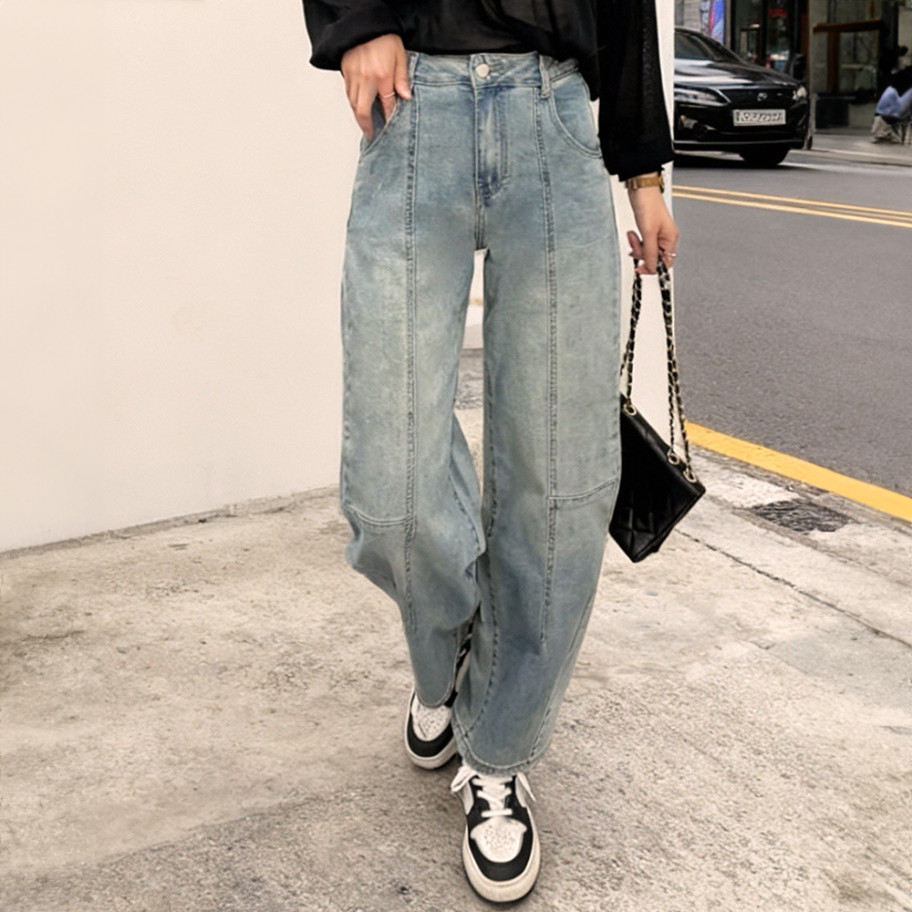 微彈繭型設計牛仔褲